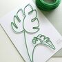 Monstera Leaf Wire Wall Art, thumbnail 2 of 5