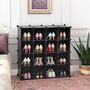 15 Black Interlocking Shoe Rack Storage Organiser, thumbnail 3 of 7