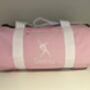 Personalised Embroidered Dance Kit Bag Barrel Style Bag, thumbnail 2 of 6