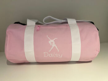 Personalised Embroidered Dance Kit Bag Barrel Style Bag, 2 of 6