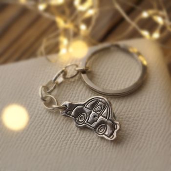 Personalised Silver Keyring Drawn By Your Child, 2 of 4