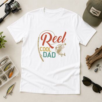Reel Cool Dad Fishing T Shirt Gift, 4 of 11