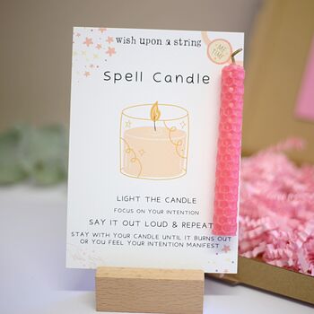 Spell Candle Manifestation Gift Friendship Beeswax, 2 of 2