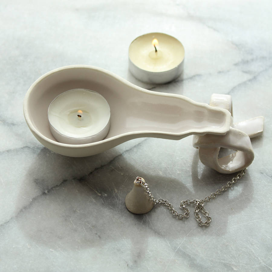 Candle Holder With Snuffer By Helen Rebecca Ceramics