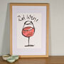 Red Wine Illustrated Wall Art, thumbnail 1 of 10
