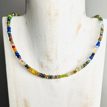 Neon Fantasy Ethiopian Opal Necklace, 3 of 12
