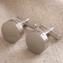 Personalised Initial Edge Brushed Round Cufflinks, thumbnail 1 of 2