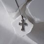 Crucifix Necklace Man, Handmade 316 L Stainless Steel, thumbnail 3 of 4