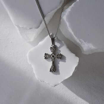 Crucifix Necklace Man, Handmade 316 L Stainless Steel, 3 of 4