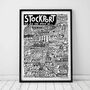 Stockport Landmarks Print, thumbnail 1 of 10