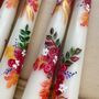 Ivory Hand Painted Autumn Bouquet Floral Candles, thumbnail 2 of 4