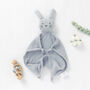 Bunny Organic Cotton Muslin Baby Comforter Blanket, thumbnail 4 of 6