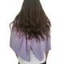 Lavender Purple 100% Cashmere Button Poncho Gift Boxed, thumbnail 9 of 12