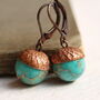 Turquoise Acorn Earrings, thumbnail 5 of 8
