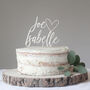 Personalised Wooden Heart Wedding Cake Topper, thumbnail 1 of 5