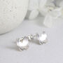 Silver Butterfly Stud Earrings, thumbnail 1 of 4