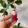 Christmas Pig In Blanket Ceramic Decoration, thumbnail 4 of 5