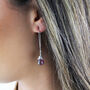 All Wrapped Up Glass Drop Silver Earrings, thumbnail 2 of 10