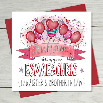 Happy Anniversary Brother Sister Greeting Card, 2 of 4