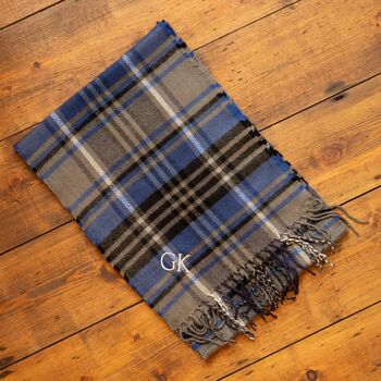 Personalised Embroidered Winter Checked Scarf, 4 of 9
