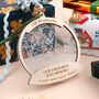 Personalised Favourite Family Memory Snow Globe Map Christmas Bauble, thumbnail 1 of 4