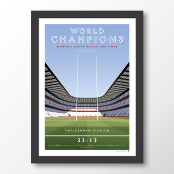 England Women Rugby World Champions 2025 Poster, 6 of 6