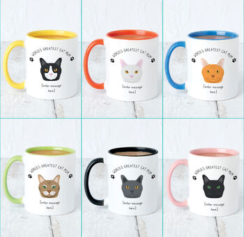 Personalised 'Worlds Best Cat Mum' Cat Breed Mug, 4 of 12