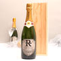 Personalised Champagne Gift With Pewter Monogram Label, thumbnail 2 of 6