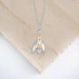 Tiny Snowdrop Pendant Necklace In Sterling Silver, thumbnail 3 of 12