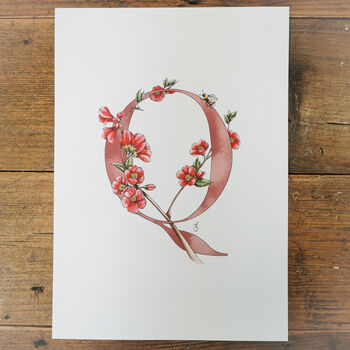 Q Is For Qunice Initial Print, Personalised, 3 of 6