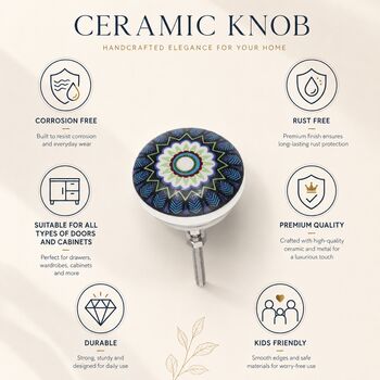 Bohemian Floral Drawer Knob, 2 of 8