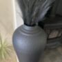 Large Black Metal Floor Vase 80cm Ornament Home Decor, thumbnail 5 of 9