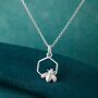 Sterling Silver Honeycomb Bee Pendant Necklace, thumbnail 1 of 8