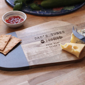 Personalised Chopping Board, Dad's Spotify Playlist, 2 of 5