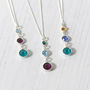 Three Generations Birthstone Necklace, thumbnail 8 of 12