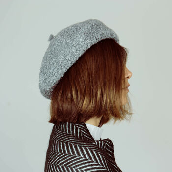 Curly Wool Knit Beret, 5 of 11