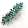 Enya Emerald Green Hair Comb, thumbnail 3 of 6