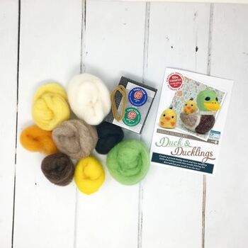 Duck And Ducklings Needle Felting Craft Kit, 2 of 3