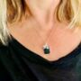 'The Trio' Black Onyx Sterling Silver Necklace, thumbnail 5 of 10