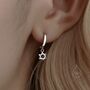 Pair Of Star Of David Huggie Hoop Earrings, thumbnail 6 of 10