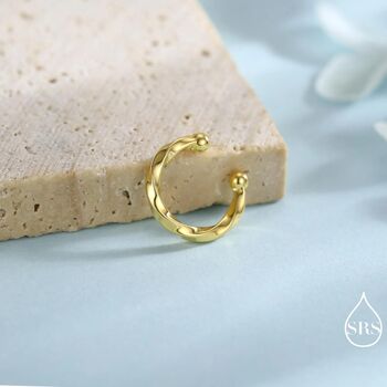 Minimalist Twist Sterling Silver Ear Cuff, 4 of 10