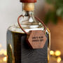 Personalised Bottle Tag In Solid Wood And Leather, thumbnail 1 of 11