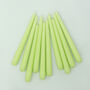 G Decor Pack Of 10 Or 20 Matte Green Dinner Candles, thumbnail 3 of 4