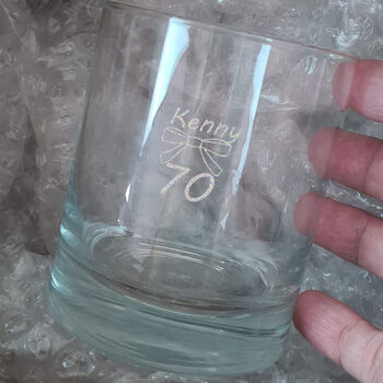 70th Birthday Whisky Glass, 6 of 7