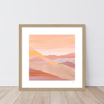 Sunset Desert Mountain Landscape Print, 4 of 7