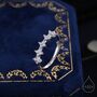 Sterling Silver Cz Hydrangea Half Eternity Ring, thumbnail 1 of 12