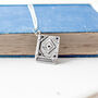 Silver Plated Book Pendant Necklace, thumbnail 2 of 10