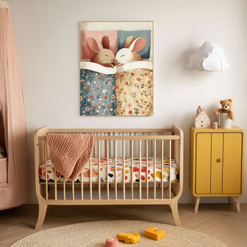 Bunny Rabbit Bedtime Nursery Art Print, 2 of 3