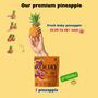 Kooky Freeze Dried Pineapple 12x12g, thumbnail 2 of 5