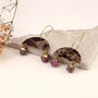 Labradorite And Emperador Marble Crystal Hoop Earrings, thumbnail 6 of 7